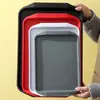 Múltiples bandejas plásticas antideslizantes comerciales, bandejas rectangulares de comida rápida estilo chino, platos rectangulares para hamburguesas de cantina de hotel KFC