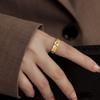 Anillo Redondo de Escama de Pez Geométrico de Plata S925 Banyan Tree para Mujer Estilo Frío Nicho Anillo para Dedo Índice Accesorios Coreanos de Corea del Sur