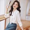 Camisa Blanca de Manga Larga para Mujer Otoño Temprano Temperamento Traje para Entrevista de Trabajo Ropa de Funcionario Camisa que Usan los Maestros