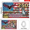 Bandeira Comemorativa Personalizada Transfronteiriça Americana Mais Vendida do 250º Aniversário dos Estados Unidos 1776-2026 Declaração de Independência