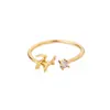Anel de letra AliExpress 26 letras AZ banhado a ouro 18K anel neutro anel de dedo criativo joias por atacado