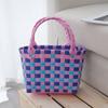Nova Bolsa Tecida de Plástico Cesta de Legumes Bolsa Tiracolo Bolsa de Praia DIY Foto Casual Bolsa Feminina Modelo Popular Fabricante Atacado
