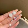 Exquisitos pendientes de estrella de cinco puntas con circonitas para mujer, de plata de ley, ligeros, de lujo, con agujeros para las orejas, estilo extranjero, 2023.