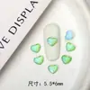 Broca para Uñas Plana de Forma Especial Luz Aurora Verde Flash Decoración Destello Armadura Nueva Joyería Pedrería Súper Destello Popular en Internet TikTok Color Diamante