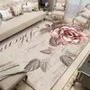 Nueva alfombra de suelo de terciopelo de cristal con diseño floral chino, resistente a la suciedad, resistente al desgaste, fácil de mantener, adecuada para la sala de estar y el área de la mesa de centro, directo del fabricante