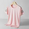 Camiseta de Secagem Rápida de Verão para Homens, Seda de Gelo Fina Respirável Gola Redonda Manga Curta Roupas Esportivas para Corrida, Fitness para Mulheres, Respirável e de Secagem Rápida