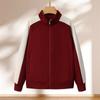 Sudadera Fina de Cuello Alto para Primavera y Otoño Algodón Coreano Manga Fina Rayas Combinación de Colores Cremallera Sudadera Ropa de Trabajo Moda Estilo Moderno Estampado