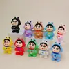 Crayon Shin-Chan Astronauta Caixa Surpresa Resina Fofa Acessório DIY Desenho Animado Ornamento Chaveiro Pingente Brinquedo da Moda