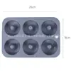 Forma de bolo de silicone com seis formas de flor tridimensionais conectadas, forma para assar bolo, forma para cupcake