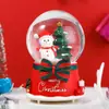 Casa de Biscoito de Natal Criativa Ornamento de Bola de Cristal Brilhante Papai Noel Bola de Vidro Decoração de Mesa Artesanato em Resina
