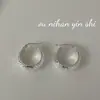 Pendientes Facetados de Cristal de Hielo de Plata de Ley S925 Ounihan para Mujer, Estilo Minimalista, Versátiles, Lujo Ligero, Pendientes Elegantes de Gama Alta