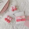 Horquilla Rosa Dulce Amor Lazo Flequillo Pinza Lateral Corazón de Niña Pinza Suave Linda de Pato Accesorios para el Cabello Tocado