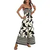 Baifen ClothingAmazon 2026 Nuevo de Venta Caliente Estilo Vacaciones de Verano Mono sin Tirantes Estampado en Blanco y Negro