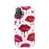 Funda de teléfono estilo americano para chica hot con labios rojos, adecuada para iPhone 17 Pro, cubierta protectora ultradelgada con agujero grande