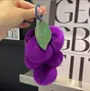 Serie Morada Súper Linda ~ Llavero Colgante de Peluche de Mapache Conejo Uva, Encanto de Bolso Bola de Felpa Adorable Estilo Ins