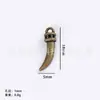 Venta caliente transfronteriza de Amazon aleación DIY accesorios para joyería hueco cabeza de vaca accesorios de cuchillo de luna curvo colgante para collar colgante