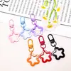 Llavero Creativo de Estrella de Cinco Puntas Hueca de Colores Hebilla de Puerta Giratoria Colgante Decorativo Creativo para Bolso Accesorios Hechos a Mano DIY