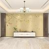 3D novo estilo chinês papel de parede mural pano de parede sala de estar sofá TV fundo parede papel de parede folha de ginkgo quarto pano de parede sem costura