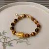 Pulsera de Cuentas de Fluorita Cristalina y Circonita Moda Lujo Ligero Pulsera de Gama Alta Temperamento de Nicho Joyería Versátil Venta al por Mayor