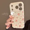Naranja Cálido Pequeño Floral Manzana 17 Funda para Teléfono Móvil Adecuada para Iphone18Promax 15 Anti-Caída 13 Funda Suave 14 Suave 16