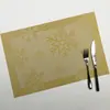 Mantel individual navideño de PVC, mantel individual de Teslin, mantel individual de tejido grueso, antideslizante, aislante, tapete para taza y tazón, venta directa de fábrica