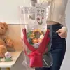 Buquê de rosas e tulipas de lã tricotado à mão, produto acabado, presente de Dia dos Namorados para namorada, presente de aniversário