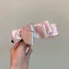 Pinza Banana de Satín con Lunares de Alta Gama Estilo Coreano para Mujer, Pasador para la Parte Trasera de la Cabeza, Accesorio para el Cabello, Pinza para Cola de Caballo, Pinza Vertical, Adorno para el Cabello, Pinza de Garra