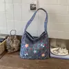 Bolsa de Lona de Grande Capacidade para o Dia a Dia para Mulheres 2026 Nova Tendência Moda Bolsa Tote para Mulheres Ins Bolsa de Ombro para Estudantes Universitários para Mulheres