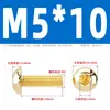Tornillos de Cabeza Semiredonda Hexagonal de Latón Din7380 Tornillos de Cabeza Redonda tipo Copa Champiñón de Cobre M3M4M5M6M8M10