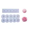 Molde de Silicona para Adorno de Jabón Artesanal Rosa Uva 3D, Cadena de Rosas de Fruta Roja Simulada Vela Aromática DIY