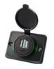 Base cuadrada abatible doble USB para carga de coche 3.1A cuadrada con tapa impermeable cargador de teléfono móvil para coche aparato eléctrico