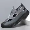 Sandalias para Hombre al por Mayor Transfronterizas, Nuevos Modelos de Verano, Zapatos con Agujeros de Malla, Chanclas de Playa, Zapatos de Agua Cómodos para Exteriores con Suela Suave