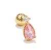Brincos Espirais Coloridos com Zircônia Microincrustada, Vendidos Globalmente, Brincos de Parafuso de Aço Inoxidável Coloridos, Frescos e Doces, Joias para Piercing