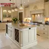 Gabinetes de Cocina Personalizados Estilo Europeo con Detalles Tallados y Diseño Francés de Madera Maciza para Fábrica de Exportación