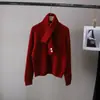 [Bizheng] Nuevo Suéter Pulóver Versátil de Punto Coreano con Bufanda para Mujer 2025 Otoño e Invierno Cuello Redondo Holgado Aspecto Adelgazante Rejuvenecedor 5504
