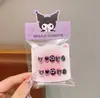 Lindas Pegatinas para Uñas Sanrio para Niños, Pegatinas de Uñas Desgastables, Parches para Uñas de Kuromi, Juguetes de Dibujos Animados para Niños