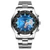 Nuevo Reloj para Hombre con Esfera Grande Correa de Acero Calendario Reloj de Cuarzo Reloj para Hombre Reloj Creativo Fabricante Venta al por Mayor Dropshipping