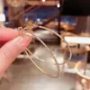 Aretes de Aro Moda Estilo Lujo Ligero, Diseño Francés, Simples y Audaces, Aro Delgado, Aro Liso, Aretes de Círculo Ultradelgados