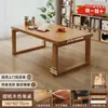 Solid wood dining table and chairs for home use, rectangular island table, partition table, large rectangular table, natural wood style home dining table