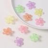 26mm Corea del Sur mismo estilo semitransparente brillo flor de cinco pétalos diy accesorios de resina aretes pasador para el cabello material para funda de teléfono al por mayor