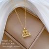 [Aço titânio] Bolsa de flores leve luxo elegante lindo colar de diamante completo feminino all-match clavícula cadeia de aço de titânio