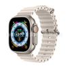 Adecuado para Apple Watch12/11 Ocean Iwatch45678910 Hebilla Doble Ultra4 Correa de Silicona
