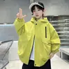 Ropa para Niños Chaqueta con Capucha para Niños Cortavientos Otoño 2025 Nueva Para Niños Grandes Casual Moderna Fresca Chaqueta Venta al por Mayor Transfronteriza