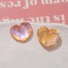 Céu estrelado glitter água ondulação côncavo e convexo pêssego coração amor jóias DIY buraco sapatos telefone móvel escudo resina remendo atacado