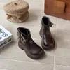 Botines Cortos Estilo Británico para Niñas 2026 Invierno Nuevos Botines para Niños de Moda Versátiles para Bebé Niña Calidez con Felpa Botas Martin