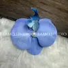 K8Cm Flor Artificial Cabeza de Orquídea Mariposa 3D Película Orquídea Mariposa Flor Falsa Pasador de Pelo con Decoración de Cabeza de Flor Accesorio para el Cabello
