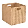 Caixa de Armazenamento para Armário Cesta de Armazenamento Dobrável de Rattan Sintético Lanches de Mesa Roupas Brinquedos Cesta de Armazenamento Trançada