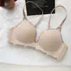 Ropa Interior Seamless de Malvavisco para Mujeres con Pechos Pequeños, Efecto Realzador y Agrandador, Sin Varillas, Anticaída, Recogida Lateral del Pecho, Sujetador Sexy