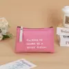Bolsa de Lona Simples Japonesa para Armazenamento Estampa de Letras com Zíper Bolsa de Cosméticos Bolsa de Lavar Portátil para Viagem ao Ar Livre