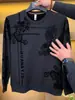 Sudadera para Hombre al por Mayor Transfronteriza Camiseta de Manga Larga Otoño e Invierno Ropa Interior Todo en Uno Forro Polar de Terciopelo Camiseta Básica Cálida Casual